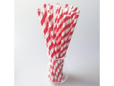 PAILLES EN PAPIER TORSADÉES ROUGE MATFER - LOT DE 100