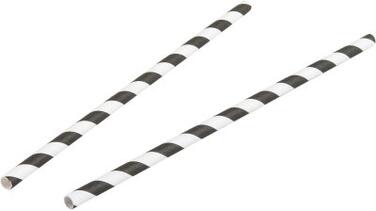 PAILLES PAPIER NOIRES TORSADÉES COMPOSTABLES MATFER, PACK 100