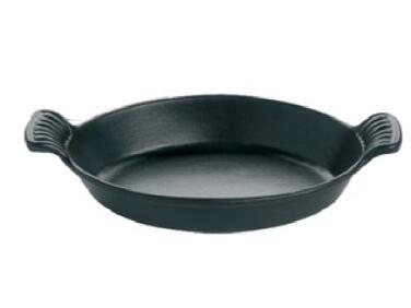 PLAT OVALE EN FONTE NOIR MATFER 250 MM