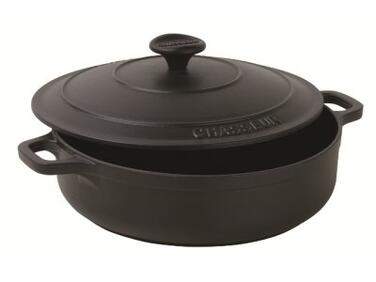 COCOTTE BASSE EN FONTE NOIRE MATFER 24 CM