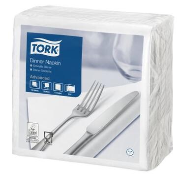 SERVIETTES DE TABLE TORK ADVANCED 2 PLIS, 39X39 CM, BLANC, 12 PACKS DE 150