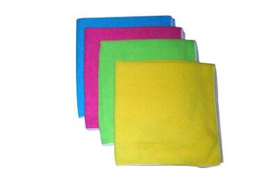 LOT DE 5 LAVETTES MICROFIBRES LÉGÈRES 40X40CM BLEU MULTI-USAGES