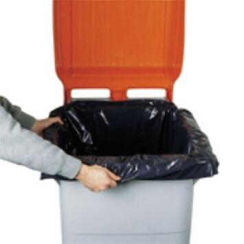 HOUSSE CONTAINER 240L BD 40µ 1150X1400MM NOIR C/10X10