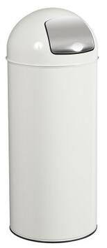 POUBELLE AVEC COUVERCLE A TRAPPE 45L PUSH BLANC