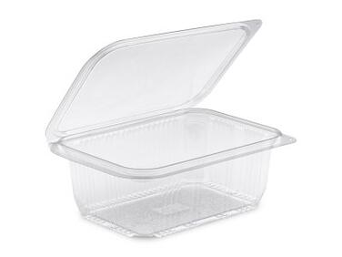 BOITE APET A COUV CHARNIERE RENTRANT 1000CC CRISTAL C/8X50