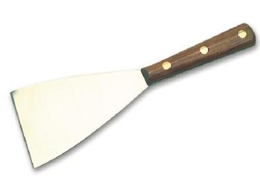 SPATULE TRIANGULAIRE EN INOX MATFER POUR BOULANGERIE ET PÂTISSERIE