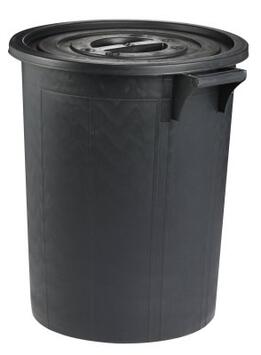 POUBELLE IMMEUBLE HAUTE 75L NOIR PREMIUM EN POLYÉTHYLÈNE RECYCLÉ