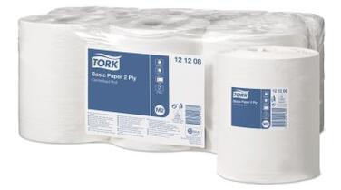 BOBINE D'ESSUYAGE BASIC TORK 2 PLIS BLANC 18X30CM X6