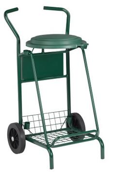 CHARIOT DE VOIRIE AVEC COUVERCLE 110L MOBISAC VERT