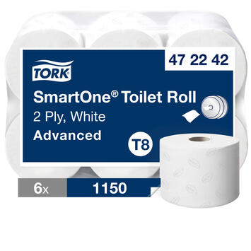 Papier toilette à dévidage Central Tork SmartOne T8 X6