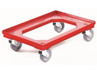 CHARIOT PORTE-BACS À ROUES EN CAOUTCHOUC MATFER POUR BOULANGERIE