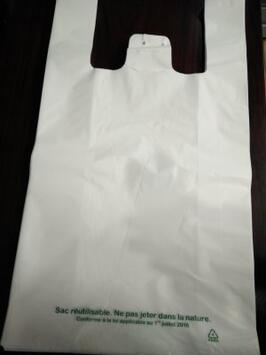 SAC BRETELLES BD 50µ 30+14X54CM BLANC EN LIASSE C/10X50