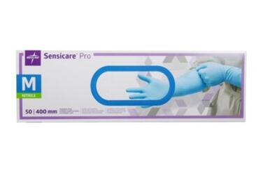 GANT NITRILE BLEU NON POUDRE 400MM SENSICARE PRO T.M BTE X50