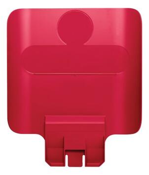 PANNEAU SIGNALÉTIQUE ROUGE SLIM SIM POUR STATION RECYCLAGE RUBBERMAID