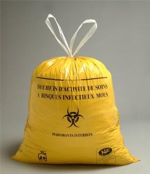 SAC DASRI 100L JAUNE FLEXITENE® 28µ 820X900MM - 10X25