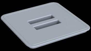 COUVERCLE SEAU GRADUÉ 6 LITRES GRIS - KUADRO, SEAU PLASTIQUE