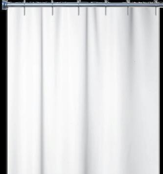 RIDEAU DOUCHE PVC 140X180CM BLANC