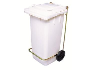 POUBELLE ROULANTE BLANCHE MATFER 120L