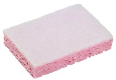 EPONGE GRAT DOUCE 13X8.4X2,8CM SPONREX 31 BLANC/ROSE SCT/10