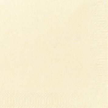 SERVIETTES OUATE 2 PLIS PLIAGE CRÈME - LOT DE 16X125