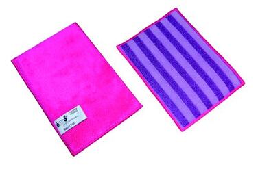 TAMPON MÉMOIRE DE FORME CONFORTABLE X2, ROSE ET VIOLET, 14X20CM