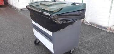HOUSSE CONTAINER 330L PEBD 60µ 1310X1350MM NOIR C/5X10