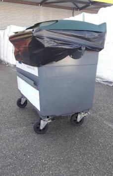 HOUSSE CONTAINER 750L PEBD 60µ 1930X1600MM NOIR C/5X5