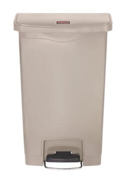 COLLECTEUR À PÉDALE RÉSINE BEIGE 50L SLIM STEP-ON