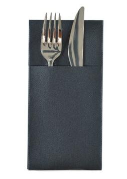 POCHETTE COUVERT EN SERVIETTE CELISOFT 40X40CM EBENE C/10X50