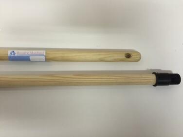 MANCHE BOIS 1.30M D24MM EMBOUT VIS ET ATTACHE