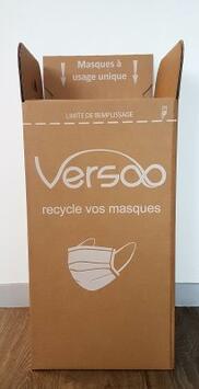 CARTON REVALORIZ POUR COLLECTE DE MASQUES USAGES