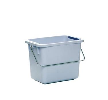 SEAU 6L GRIS EN POLYPROPYLÈNE AVEC ANSE EN ACIER