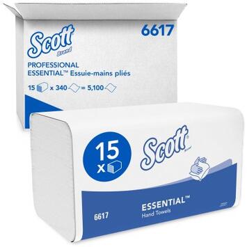 EM PLIES V BLANC SCOTT ESSENTIAL 20X21CM 1PLI 340FTS CX15