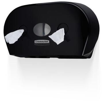 DISTRIBUTEUR PAPIER TOILETTE NOIR AQUARIUS™ JUMBO SCOTT CONTROL MINI TWIN