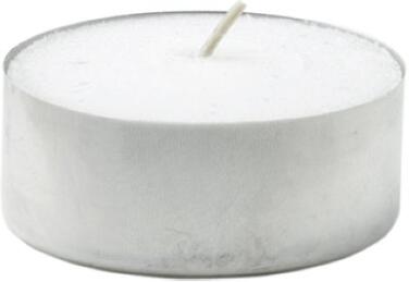 BOUGIE CHAUFFE-PLAT DIAMÈTRE 38MM BLANC, 6H, PACK DE 12