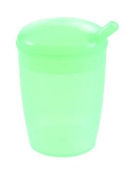 VERRE POUR MALADE 25CL VERT AVEC COUVERCLE ET PAILLE