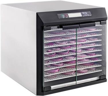 DÉSHYDRATEUR MATFER INOX AVEC 10 PLATEAUX ET PORTE EN VERRE