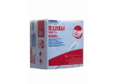 CHIFFONS DE NETTOYAGE INTENSIF WYPALL X80 PLUS BLEUS 35X34CM, SACHET DE 30
