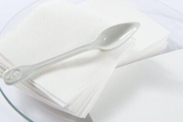 SERV 38X38 CELI-OUATE PLIAGE 8 LUNCH BLANC C/18X50