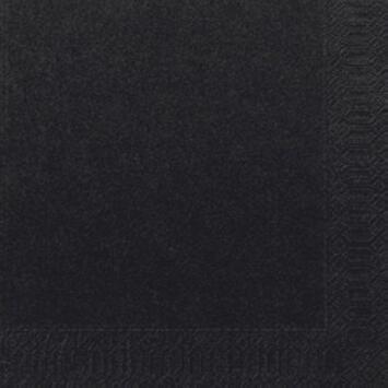 SERVIETTE EN OUATE 33X33 PLIAGE 2PLIS NOIR, LOT DE 16X125