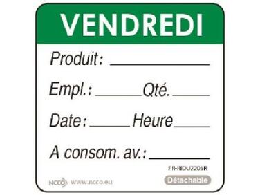 ÉTIQUETTES VENDREDI VERT MATFER - ROULEAU DE 500