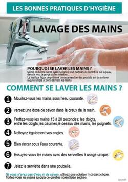 AFFICHE MATFER LAVAGE DES MAINS EN POLYSTYRÈNE 21X30CM