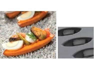 MOULE BARQUETTE FLEXIPAN 65X28MM MATFER 60X40CM
