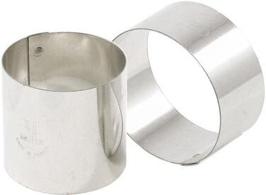 LOT DE 4 CERCLES INOX HAUTS 70MM H90MM MATFER