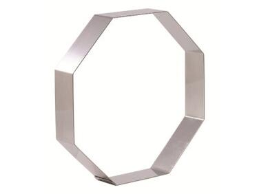 ENTREMET OCTOGONAL INOX MATFER 180X180X40MM - BOULANGERIE & PATISSERIE