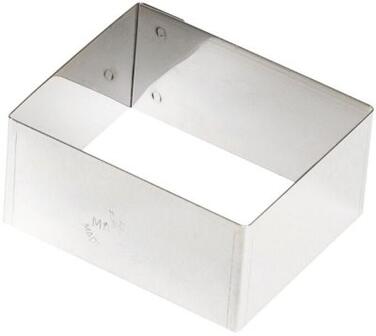 MOULE RECTANGULAIRE INOX MATFER 124X43MM H40MM AVEC POIGNÉE BAKÉLITE
