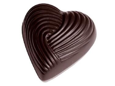 MOULE MATFER POUR BONBONS COEUR STRIÉ, 21 EMPREINTES, 275X135MM