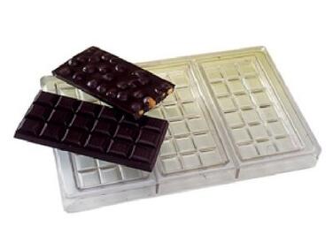 MOULES À CHOCOLAT MATFER BRILLANTS ET RÉSISTANTS 3X100G