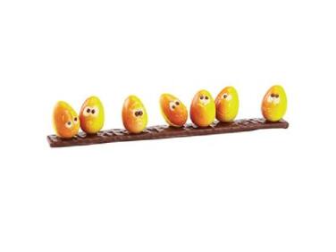 MOULE CHOCOLAT SMILEY 24 DEMI-ŒUFS - MATFER 275X135MM