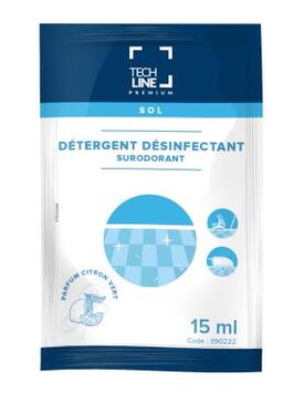 DETERGENT DESINF. SURODORANT TECHLINE CITRON VERT 15ML CX250